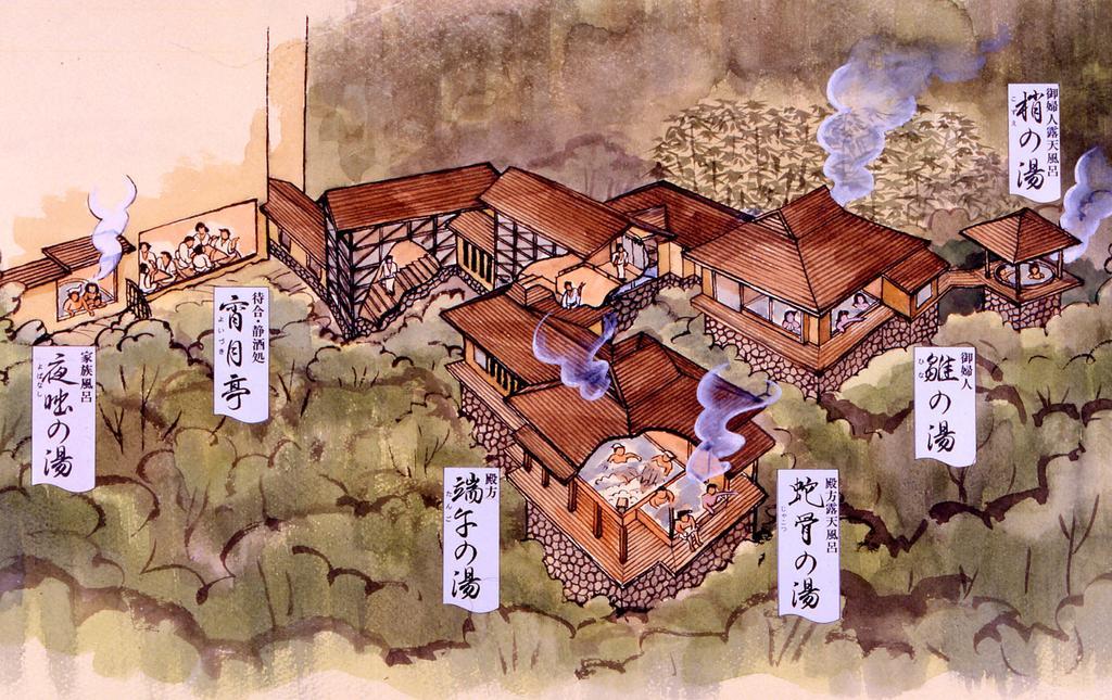 فندق هاكوني توكينوشيزوكو المظهر الخارجي الصورة A 19th-century painting of a Japanese village
